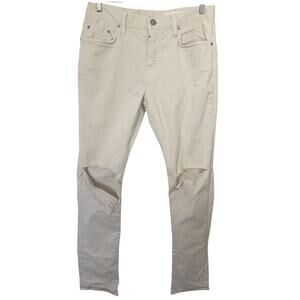 All Saints Rex Distressed Jeans Beige Mens 30